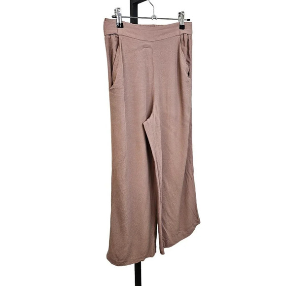 Aritzia Wilfred Womens Faun Pant Size Small Tie Back Crop  Wide Leg - Picture 5 of 9